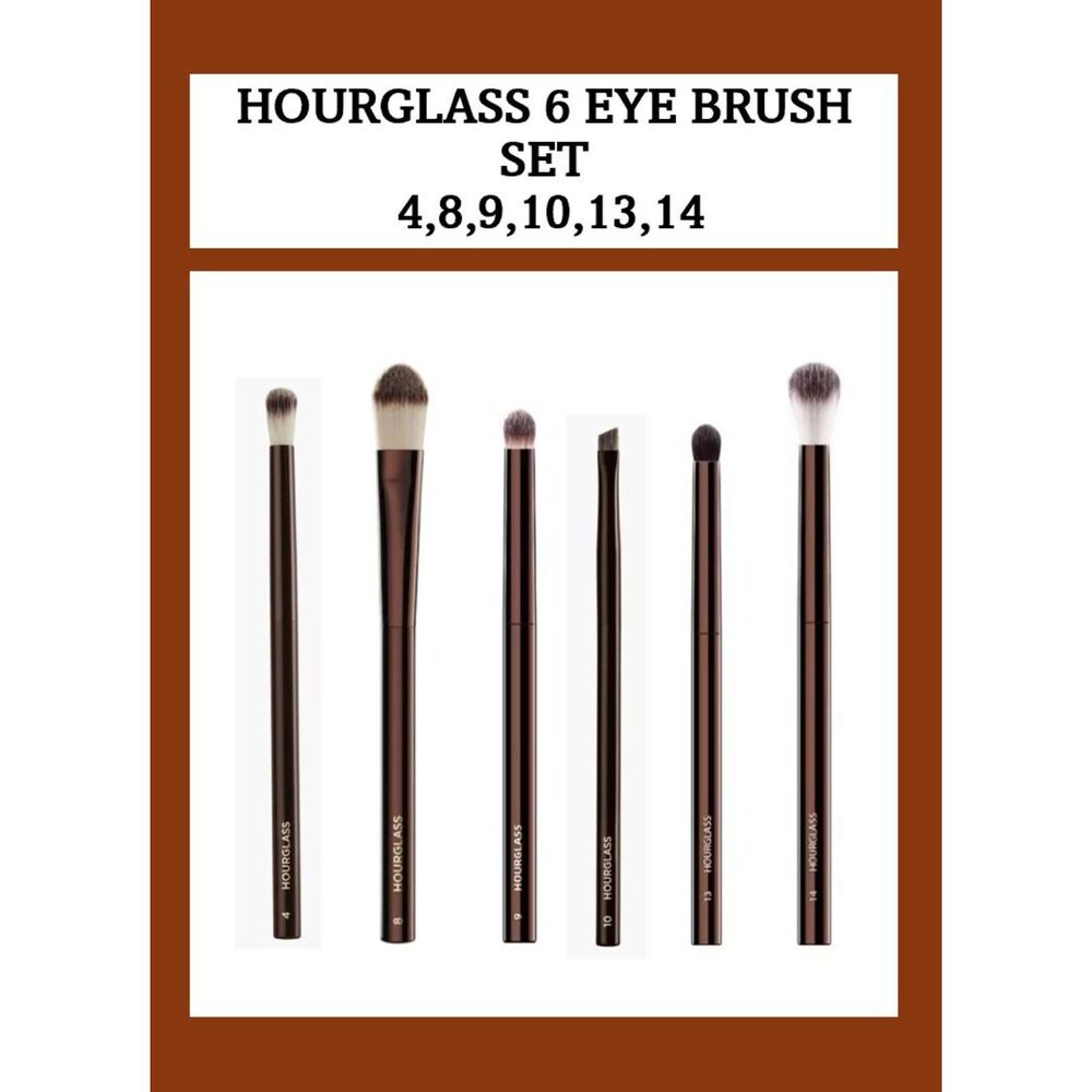 Hourglass 6 Eye Brush Set: 4,8,9,10,13,14 MSRP $231 New In Box